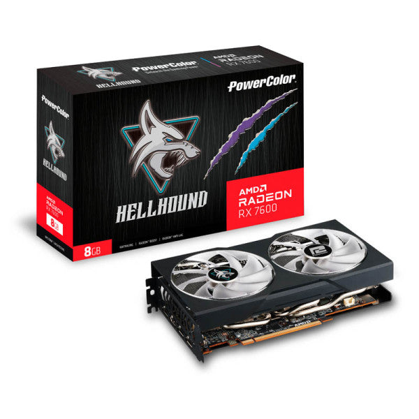 PowerColor AMD Radeon RX 7600 OC Hell Hound 8GB GDDR6 PowerColor AMD Radeon RX 7600 OC Hell Hound 8GB GDDR6
